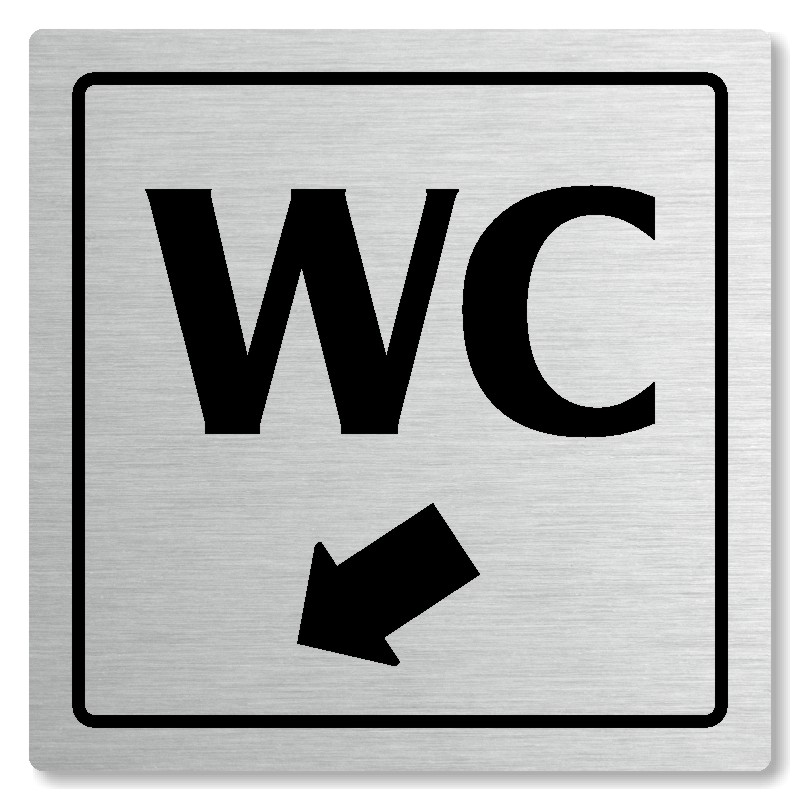 WC vlevo dolů, 148x148mm, stříbrná, Arizona